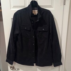 Boston Traders Black Corduroy Fleece lined Shirt Jacket